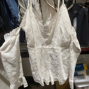 White Lace romper